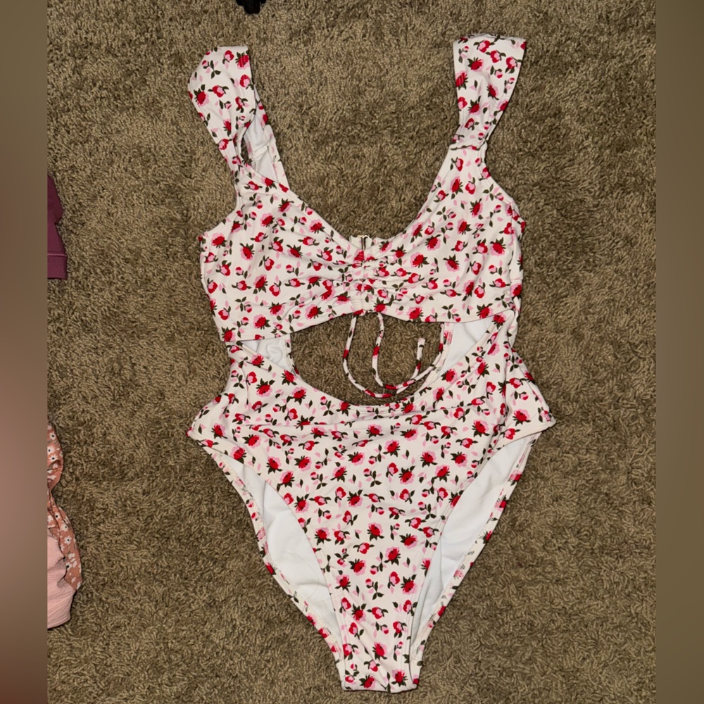 Floral Cutout Swimsuit